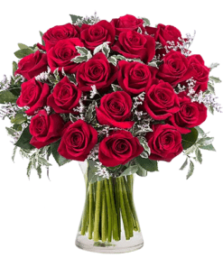 Reine de Cœur : 20 Roses Rouges